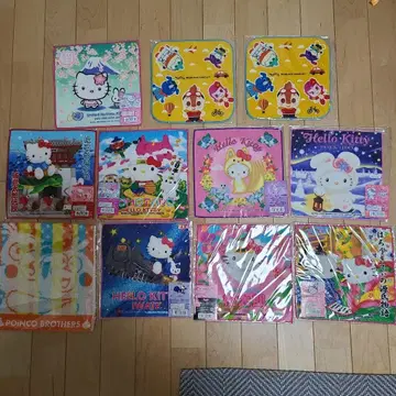 헬로키티 기타 타월 11장 세트 미사용 새상품