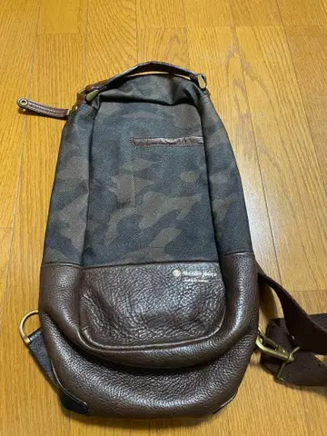 마스터피스 바디백 카모 패턴 PVC 가죽