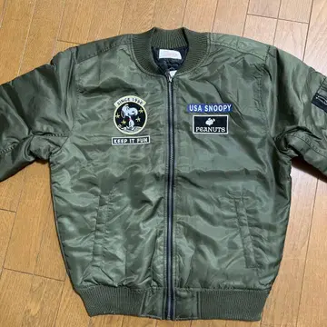 스누피 MA-1 자켓 카키
