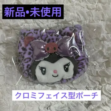 [ 새상품 미사용 ] 산리오 고양이 갸루 쿠로미 페이스형 파우치