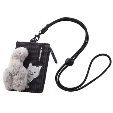 스타벅스 고양이 꼬리 파우치 코인 케이스 패스 케이스