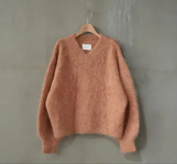 새상품 MANON 마농 알파카 모헤어 V넥 니트탑