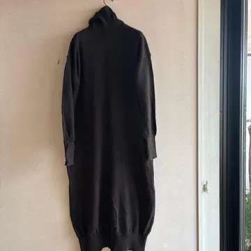 ADAWAS 브라운 니트 롱 원피스 캐시미어 울