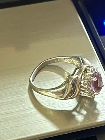 10k 자수정 반지