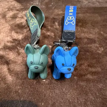 프렌치 불독 키링 블루 그린 2세트