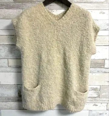 45rpm 알파카 혼방 니트 베스트 natural fiber