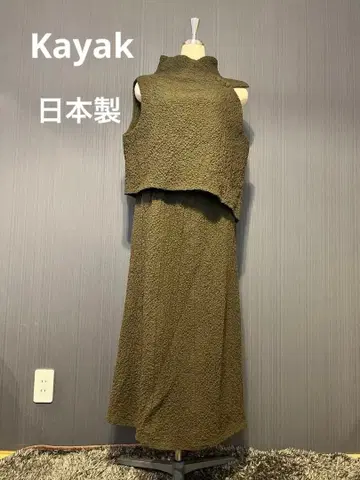 Kayak 카약 일본제 셋업 카키 슬리브리스 셋업