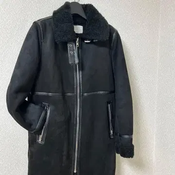 ZARA WOMAN 블랙 인조 가죽 코트 M 사이즈