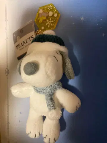 USJ 유니버셜 봉제 인형 키체인 스노우 스파클 스누피