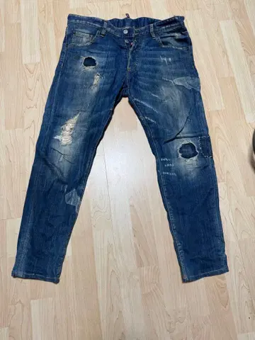 디스퀘어드 데미지 데님 슬림핏 50