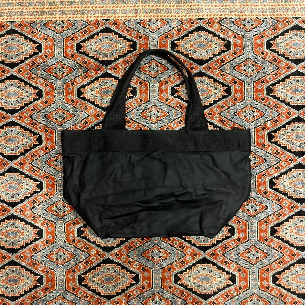 Calvin Klein Jeans Black Deep Brown Tote Bag