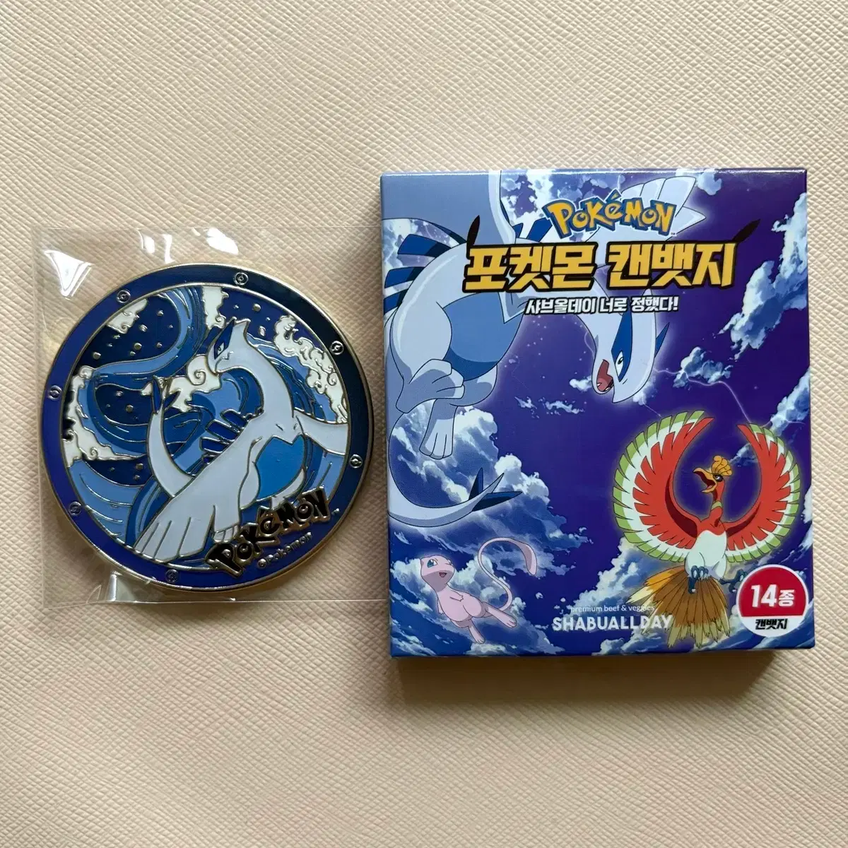 [Sealed] Shabooldey Pokemon Can Badge Lugia