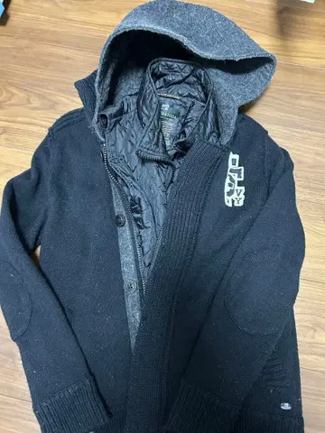 SCOTCH&SODA 후드 부착 블랙 아우터