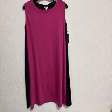 슬리브리스 원피스 핑크와 보라색