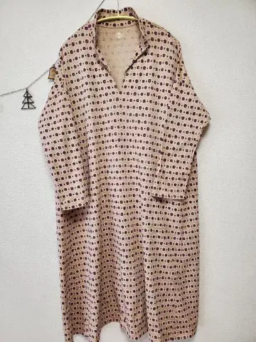 45R 스루자 프린트 원피스