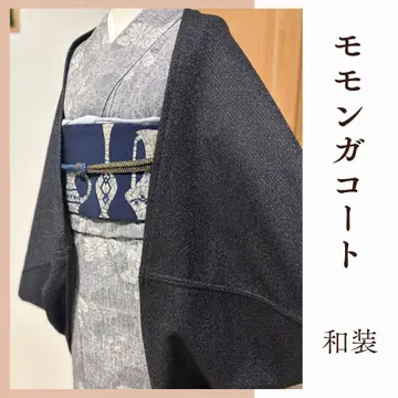 작은 블랙 모몽가 코트 일본 의류 코트 겉옷