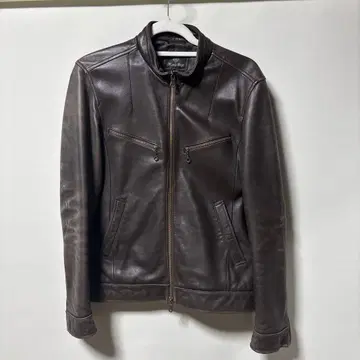 다크 브라운 싱글 라이더 자켓