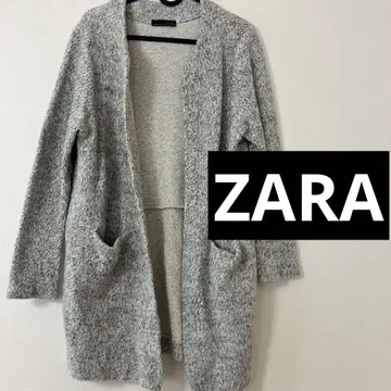ZARA 가디건 포켓 부착 코튼 100 M