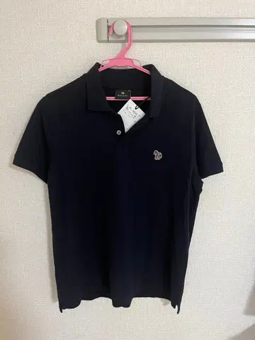 네이비 피케 셔츠 컬러풀 말 자수 폴스미스 M