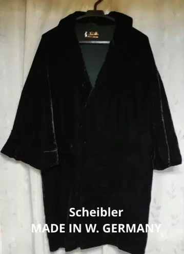 Scheibler/블랙 벨벳 일본 의류 코트/쇼와 레트로/독일제/할머니