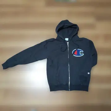 Champion 네이비 후드티 풀 집업