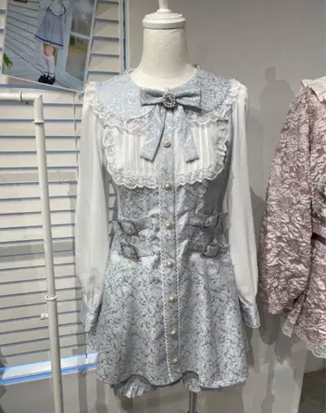 Ank Rouge 콤비네존풍 자카드 OP 셋업