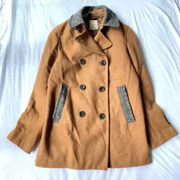 세븐 데이즈 선데이 x 해리스 트위드 P 코트 옷깃 포켓 절개 이소재 M