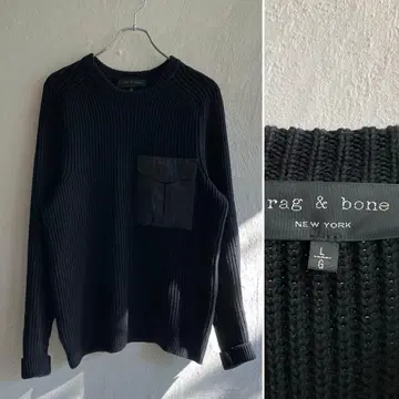 새상품급 rag&bone 코튼 명령어 니트 리브 니트