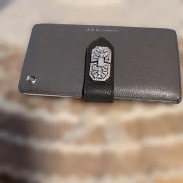 A.D.M.J. 그레이 가죽 장지갑