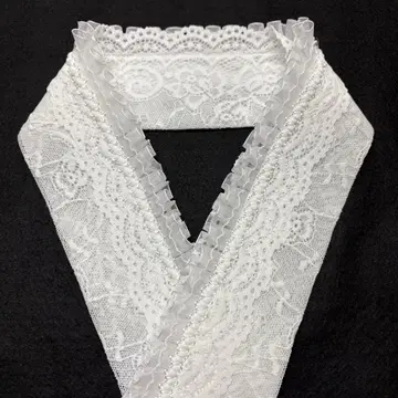 레이어트 카라 이다테카라 장식 카라 프릴 펄 레이어트 카라 더블 프릴