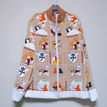 CASTELBAJAC 애니메이션 캐릭터 패턴 리버서블 자켓 사이즈 4