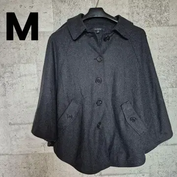 SANDRO STUDIO 다크 그레이 케이프 코트 M