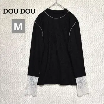 DouDou 레이스 절개 소매 멜로 탑스