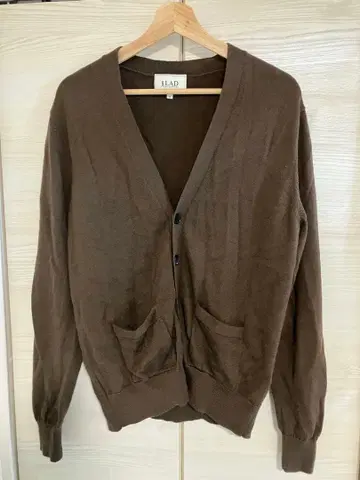 LAD by DEMYLEE 브라운 엘보 패치 가디건 M