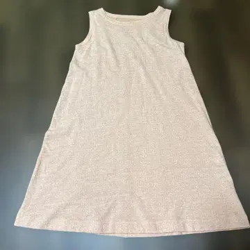 슬리브리스 롱 원피스 핑크