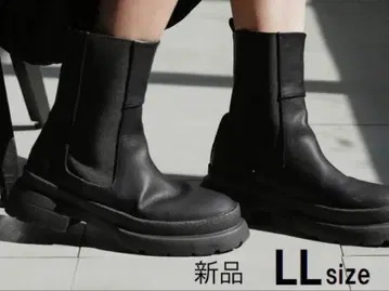 안티카 antiqua 통굽 사이드 고어 부츠 LL 블랙 경량 새상품