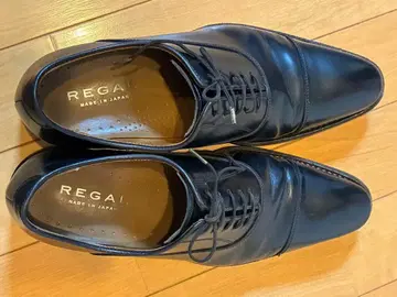 REGAL 스트레이트 팁 가죽 신발 블랙 일본제