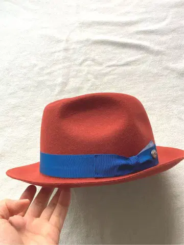 Borsalino 울 펠트 햇 오렌지 블루 57 이탈리아제 새상품급