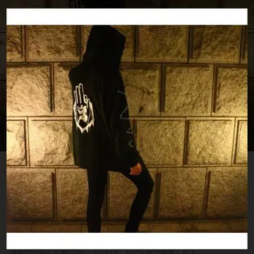 -진 천지개벽집단- 지그재그 참배복 후드티