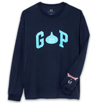 GAP 드래곤 퀘스트 긴팔 T셔츠 남성용 롱 슬리브 티셔츠