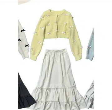 An MILLE 한정 상품 가디건과 스커트 세트