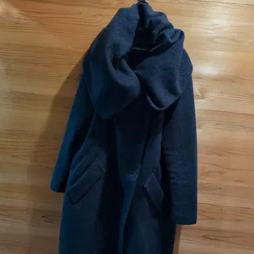 새상품급 ZARA BASIC 다크 그레이 롱 코트 L