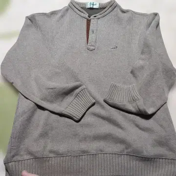 Crocodile 그레이 헨리넥 스웨터 L 사이즈