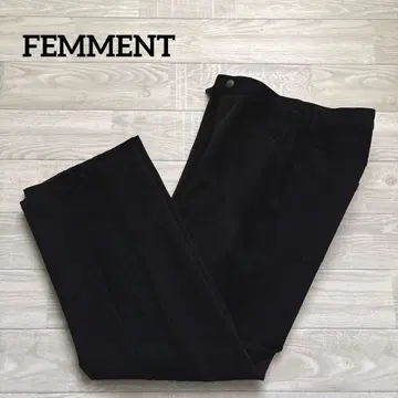 FEMMENT 파몬 2WAY 더블 크로스 데님 라인 팬츠 블랙