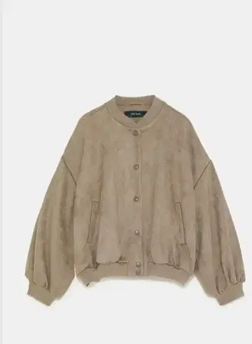 ZARA BASIC 베이지 봄버 자켓 L