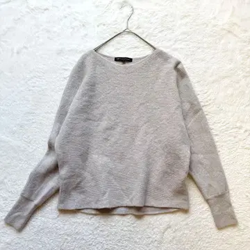 23구 라메 울 돌먼 슬리브 니트 손세탁 가능 캐시미어 블렌드 베이지