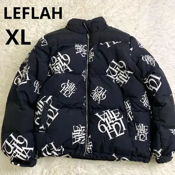LEFLAH 다운 자켓 XL 올 패턴 로고