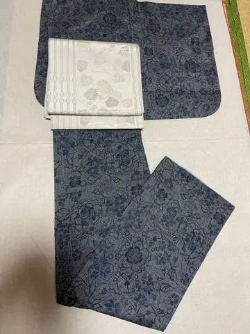 기모노 츠무기 그레이