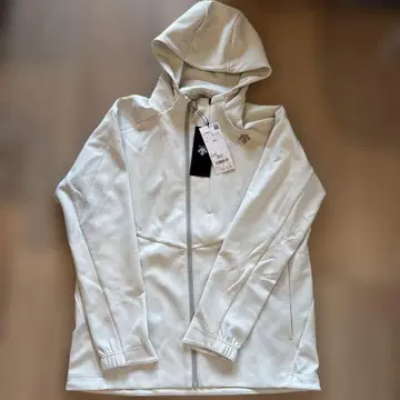 DESCENTE 후드 부착 집업 후드티 L 사이즈 화이트 새상품