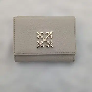 모노그램 플레이트 3단 폴더형 지갑 russet 러셋 지갑 케이스